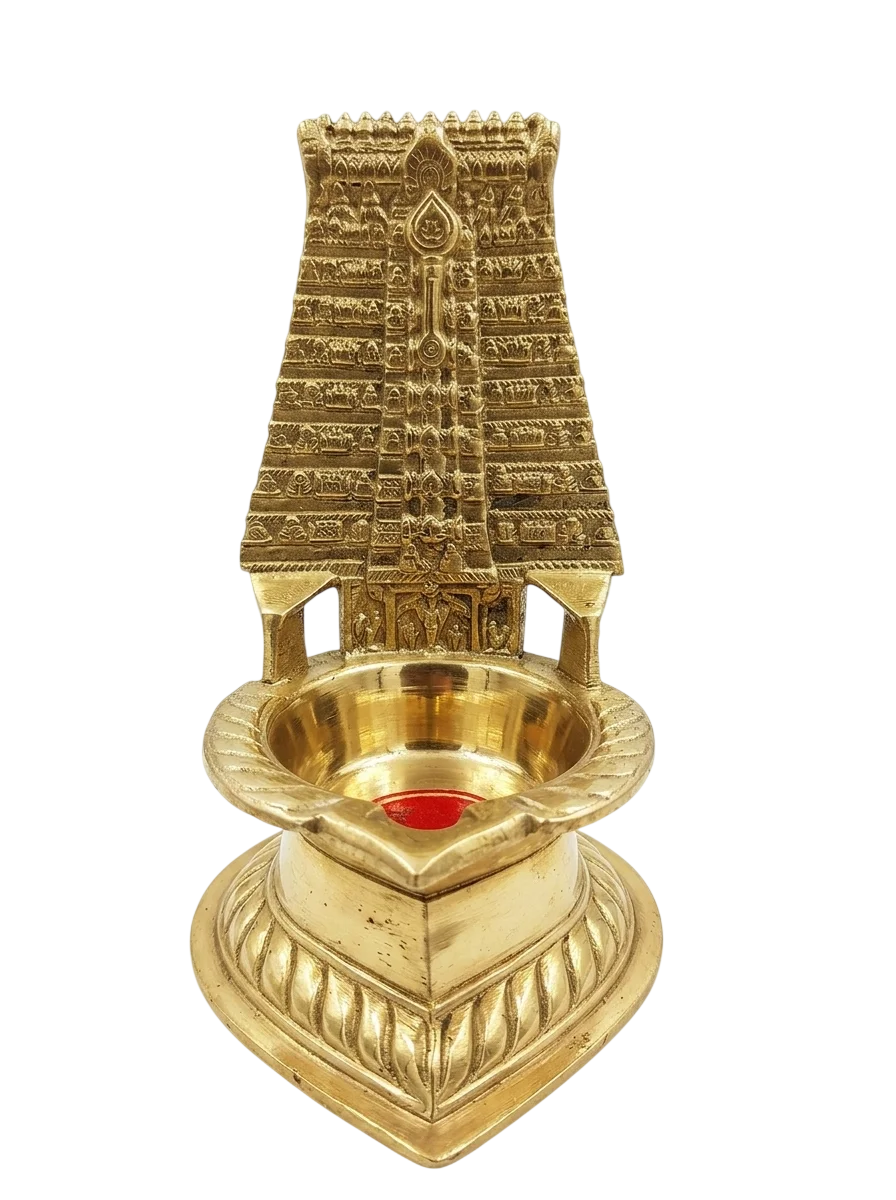 Thiruchendur Agal Vilakku - 6"H x 2"B Inches