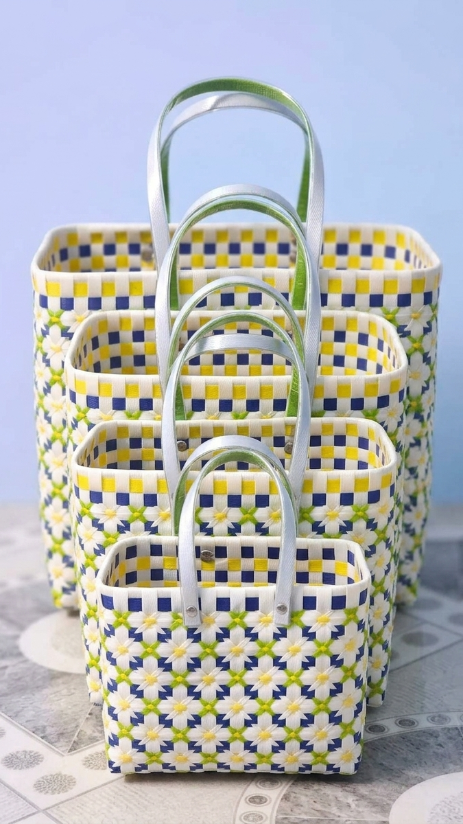 Chettinad Baskets - Flower Design Set of 5