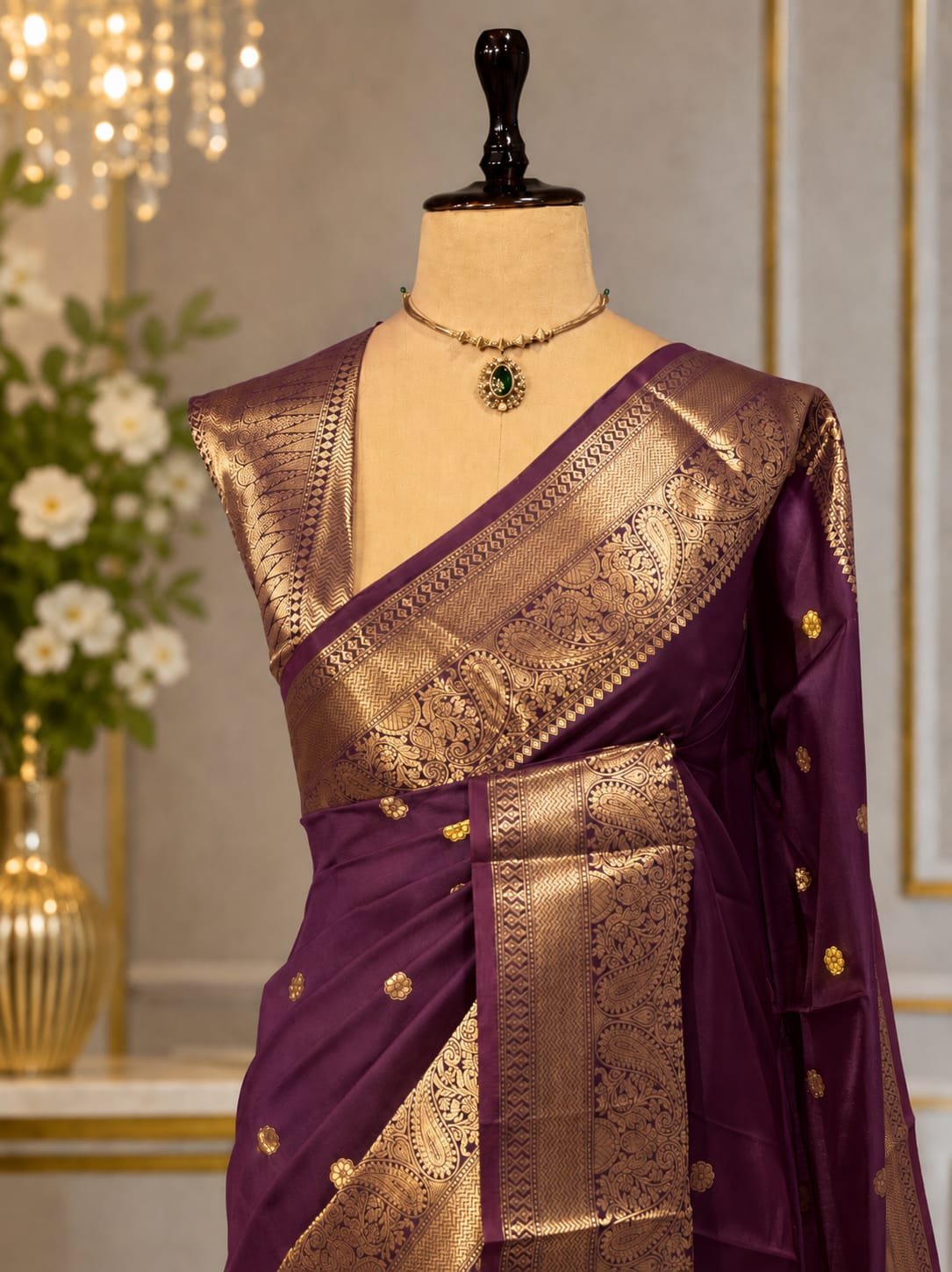 Chettinad Silk Cotton Saree - Coffee Brown